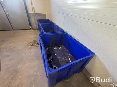 Plastic container, blue, 3 pcs