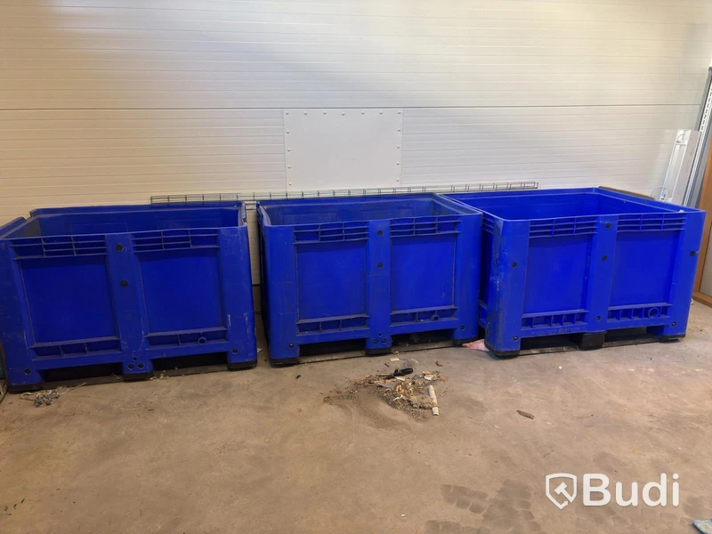 Plastic container, blue, 3 pcs