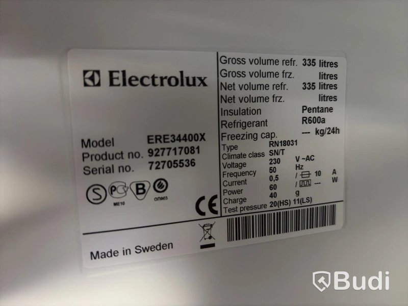 Kylskåp Electrolux ERE34400X, 335 l