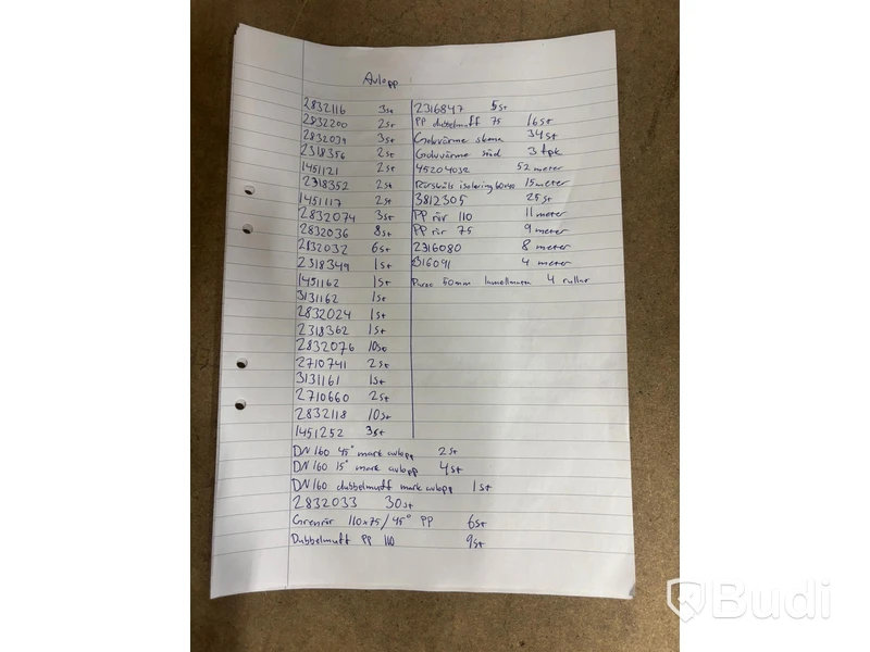 Large lot of plumbing and HVAC materials