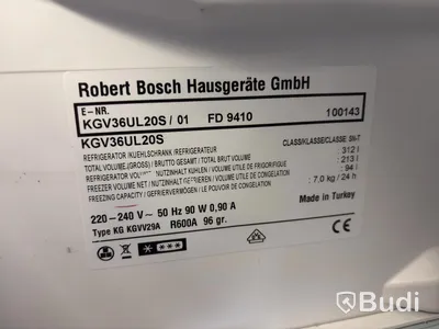 Bosch fridge/freezer KGV36UL20S, 312 L