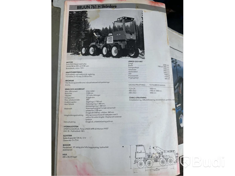 Kvistmaskin Bruun 761 H  | 1985
