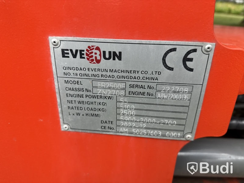Teleskoplastare Everun ER2500F -2022, 212-timmar