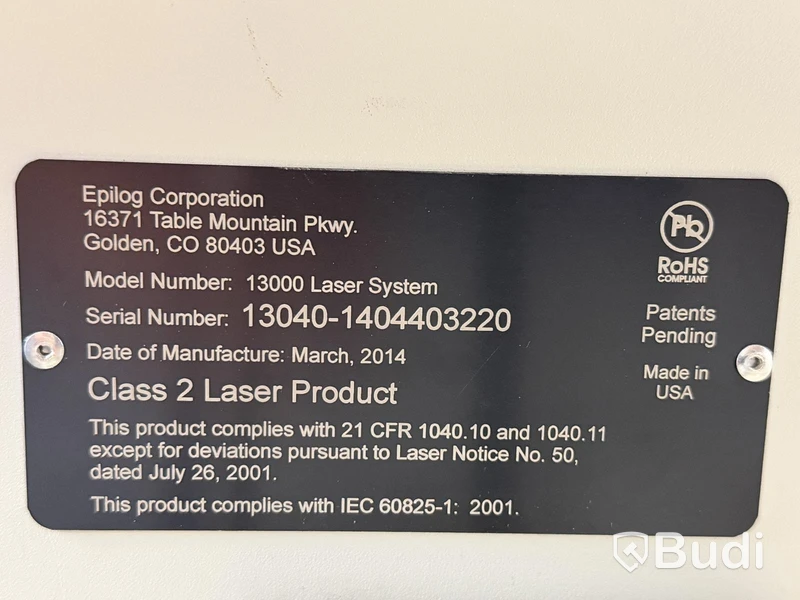 Laser engraving machine, Epilog Laser Fusion