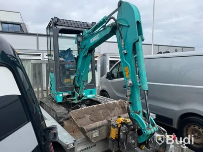 Minigrävare Kobelco 1.9 ton inkl. maskinsläp Brenderup