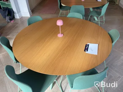 Matgrupp – runt bord Ø160 cm + 6 st stolar