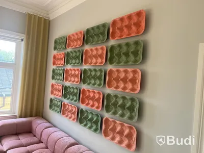 Modulsoffa från Cirkulär Interiör + soffbord + akustikpanel – komplett loungegrupp
