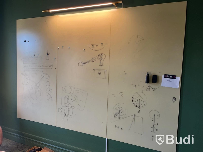 Stor skrivtavla / whiteboard – 300 x 200 cm