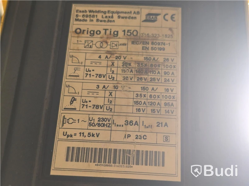 Svets | ESAB Origo TIG 150