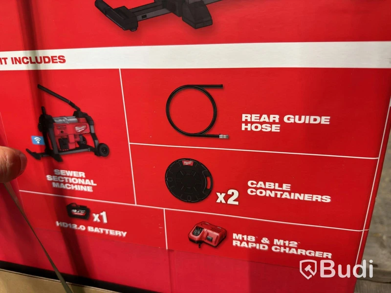 Batteridriven avloppsrensmaskin Milwaukee M18 FUEL M18 FSSM-121 | Oanvänd