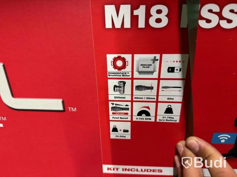 Batteridriven avloppsrensmaskin Milwaukee M18 FUEL M18 FSSM-121 | Oanvänd