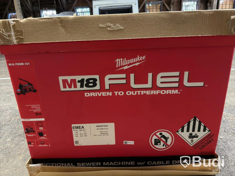 Batteridriven avloppsrensmaskin Milwaukee M18 FUEL M18 FSSM-121 | Oanvänd