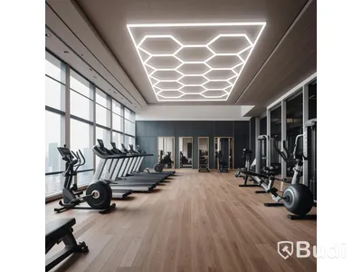 LED hexagon belysning 4840 x 2430 mm - fri frakt
