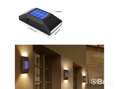 Parti av totalt 14 st solcells väggbelysning LED