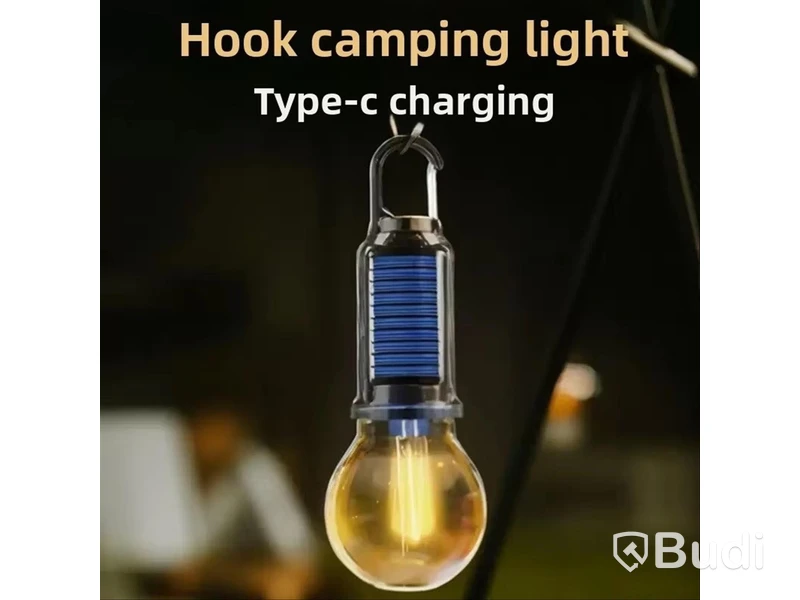 Parti av totalt 7 st solcellsdrivna campinglampor LED, spetsig - fri frakt