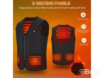 Parti med 10 st värmevästar, svart, storlek medium - fri frakt