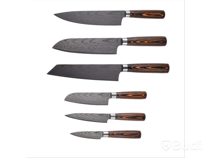 Parti med 4 st japanska knivset, 6 delar - fri frakt