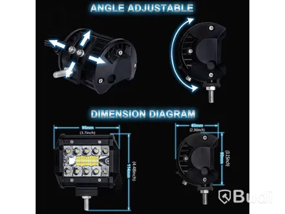 Parti med 4 st LED-arbetsbelysning, 60w - fri frakt