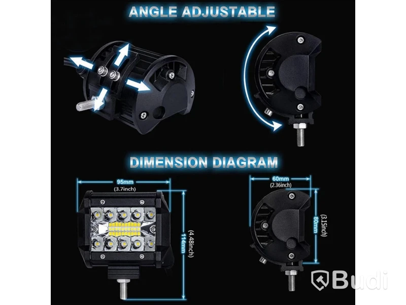 Parti med 4 st LED-arbetsbelysning, 60w - fri frakt