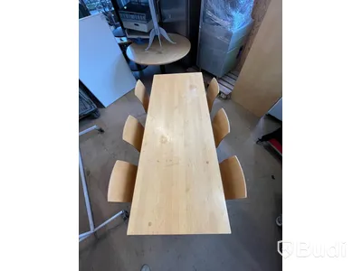 Rektangulärt bord med 6 st stolar. Skandiform. 1-pack.