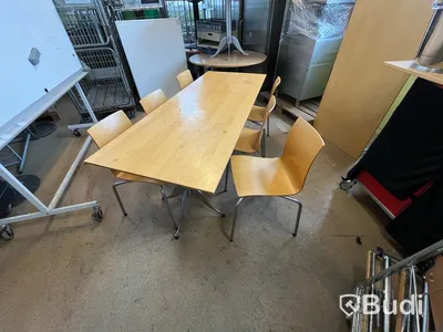 Rektangulärt bord med 6 st stolar. Skandiform. 1-pack.