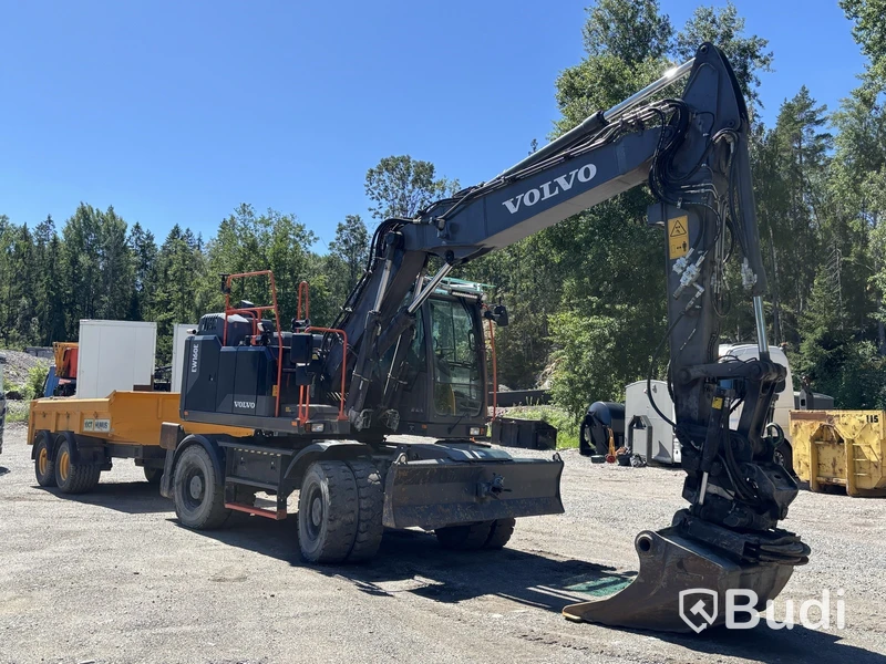 Volvo EW160E wheeled excavator - 2020 | GPS 3D system | Trailer