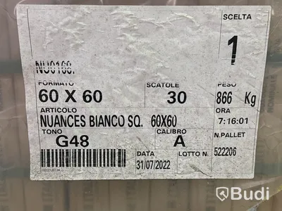 259 kvm kakel Italgraniti Nuances Bianco | 6 pall | 60x60 cm