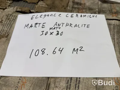 108 kvm kakel Elegance Ceramiche Marte Anthracite Matt | 3 pall | 30x30 cm