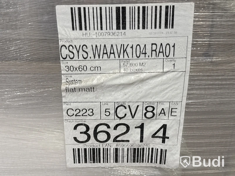 255 kvm kakel Rako CSYS.WAAVK104 | 5 pall | 30x60 cm - vit matt