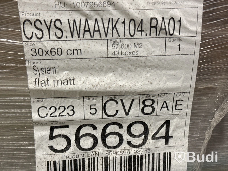 255 kvm kakel Rako CSYS.WAAVK104 | 5 pall | 30x60 cm - vit matt