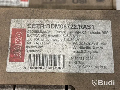 20 kvm vit mosaik Rako CETR.DDM06722 | 1 pall | 5x5 / 30x30 cm