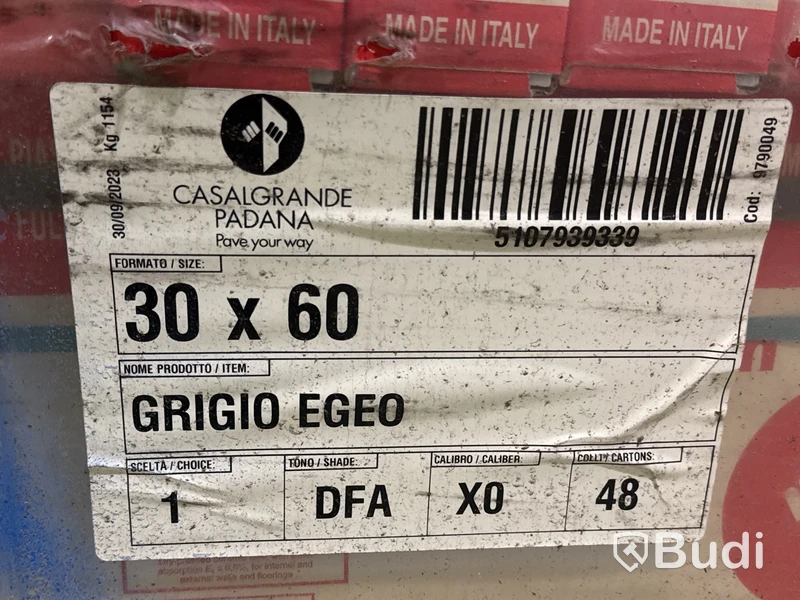 155,5 kvm kakel Casalgrande Padana Grigo Egeo | 3 pall | 30x60 cm