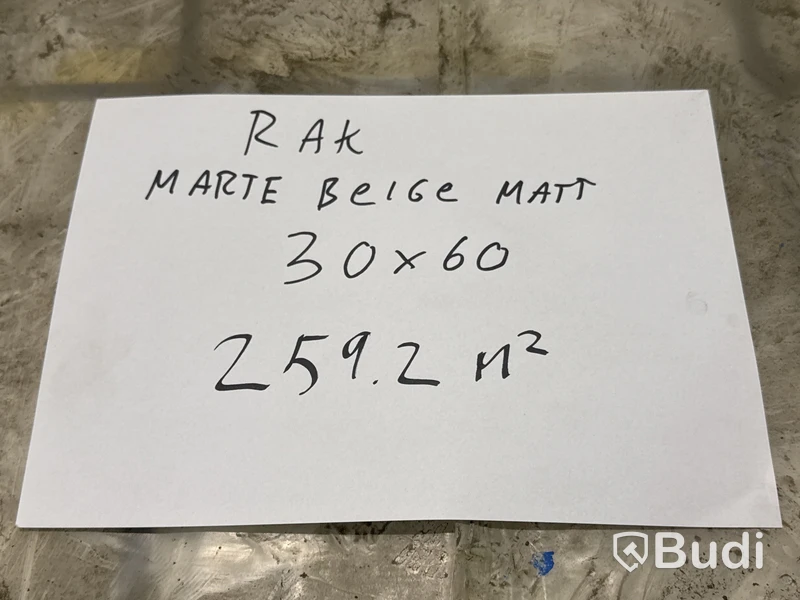 259 kvm kakel Rak Marte Beige Matt | 5 pall | 30x60 cm