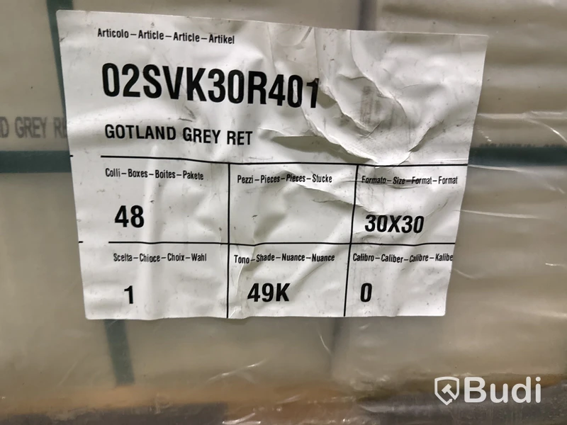 140 kvm kakel Svenska Kakel Gotland Grey Matt | 3 pall | 30x30 cm