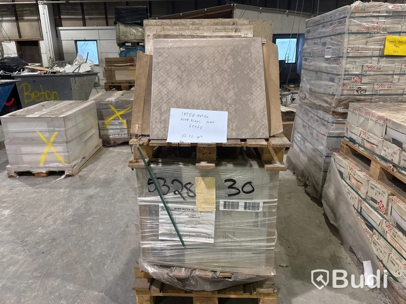 112 kvm kakel Inter-Matex Mont Blanc Matt | 3 pall | 60x60 cm