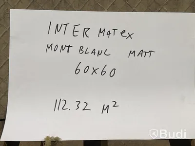 112 kvm kakel Inter-Matex Mont Blanc Matt | 3 pall | 60x60 cm