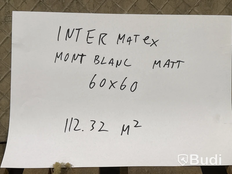 112 kvm kakel Inter-Matex Mont Blanc Matt | 3 pall | 60x60 cm