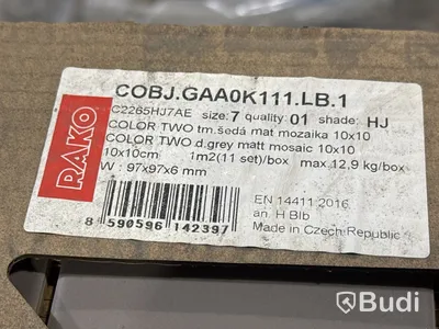 65 kvm mosaik Rako COBJ.GAS0K111 | Grey Matt | 10x10 cm