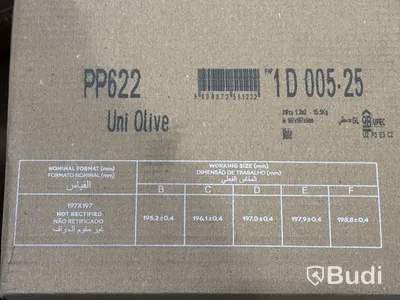 80 kvm kakel Pavigres PP622 | 1 pall | Uni Olive | 20x20 cm