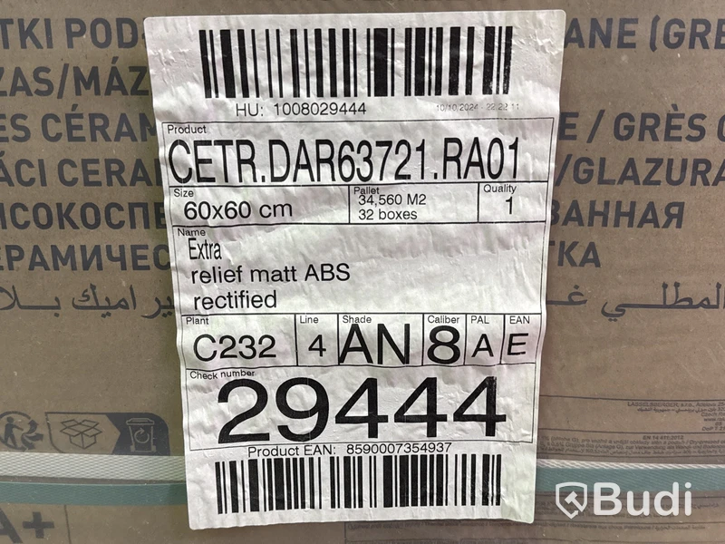 587,5 kvm kakel Rako DAR63721 | 17 pall | 60x60 cm