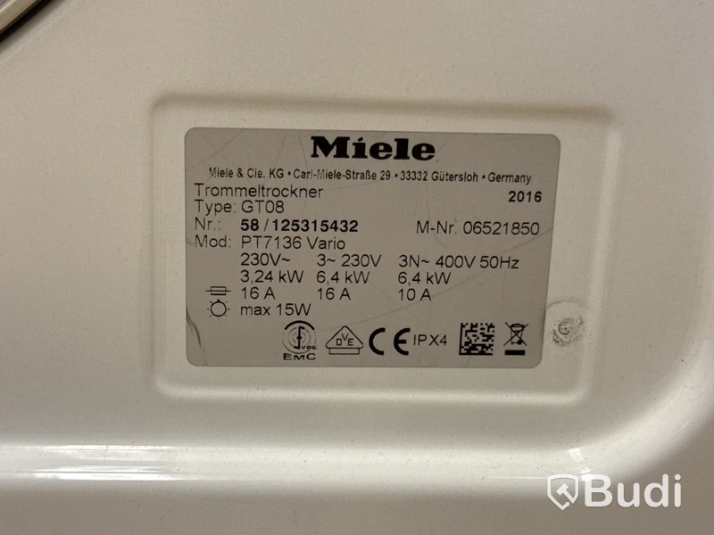 Torktumlare Miele Professional PT 7136 Vario | 2016