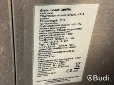 Kokgryta Joni Foodline Optimix | 100 liter | 2011