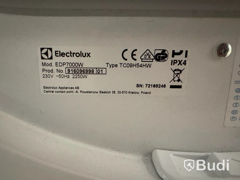 Torktumlare Electrolux EDP7000W