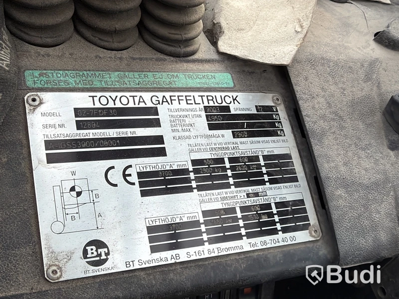Dieseltruck Toyota 7FDF30-2003