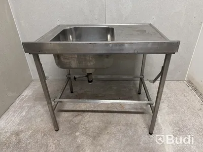 Diskbänk rostfri med stålram