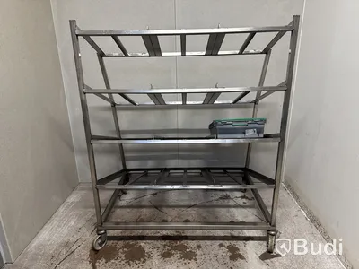 Rullvagn i rostfritt för display