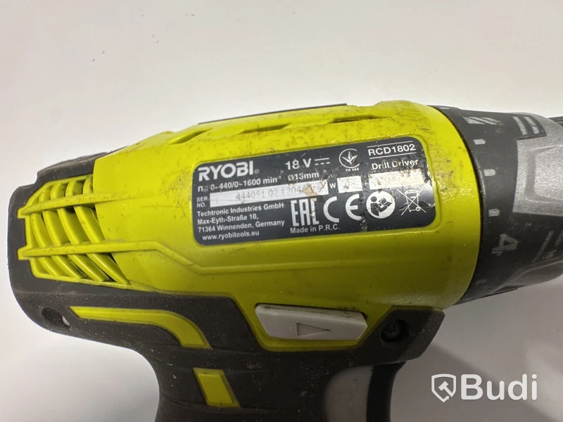 Borrmaskin & Vinkelskruvdragare Ryobi 18V med laddare