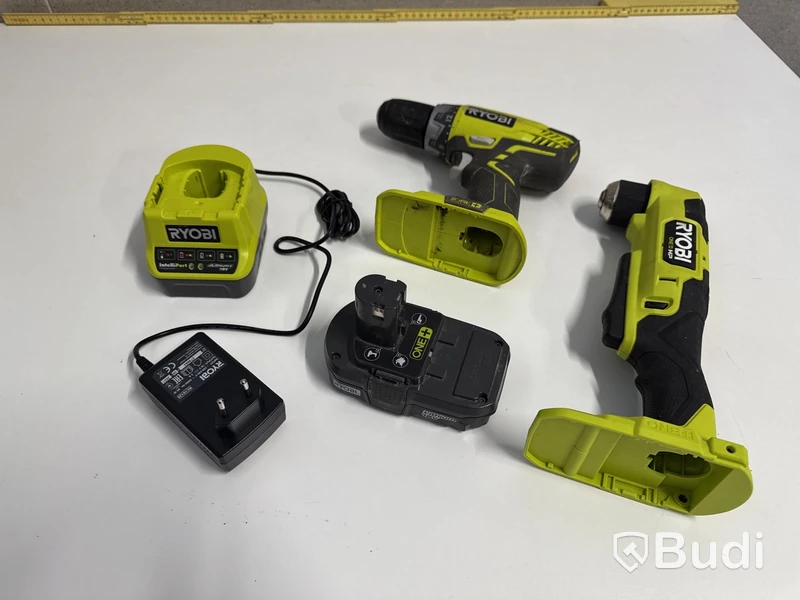 Borrmaskin & Vinkelskruvdragare Ryobi 18V med laddare