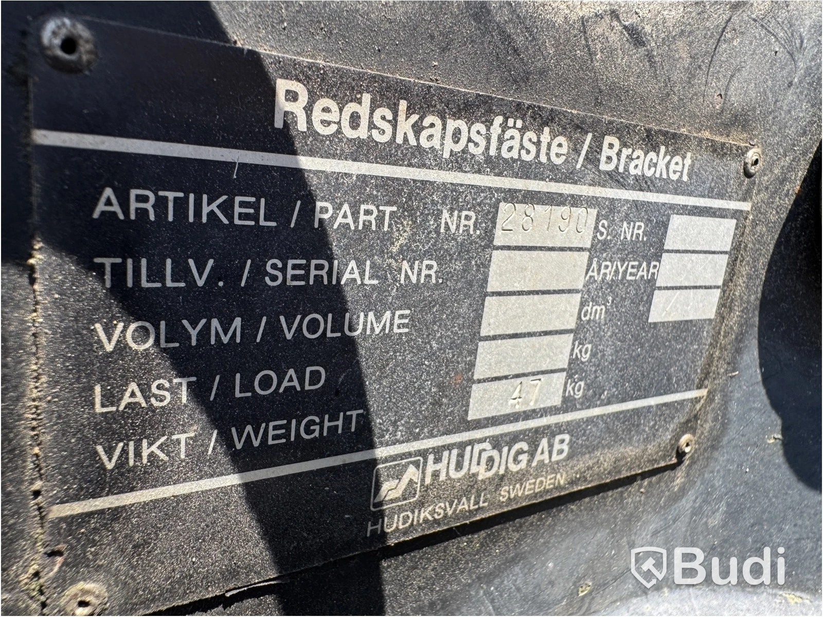 Traktorgrävare Huddig 860 -1999 | Redskap