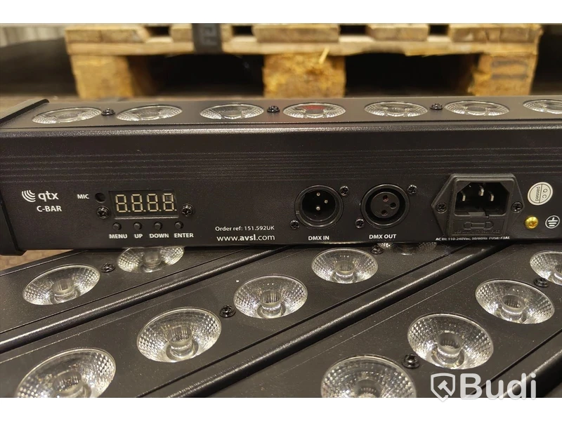 6 st, QTX C-Bar, 24 x 3w RGB 3-in-1, 80w.